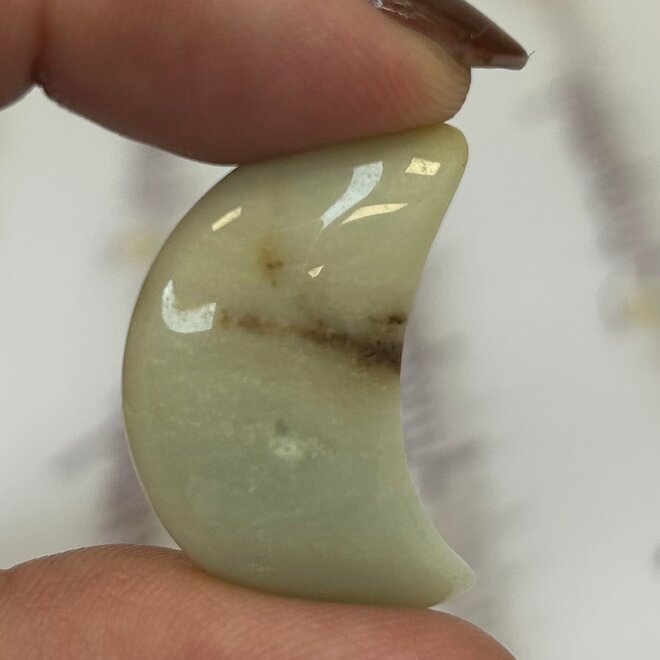 Amazonite Crescent Moon - Medium