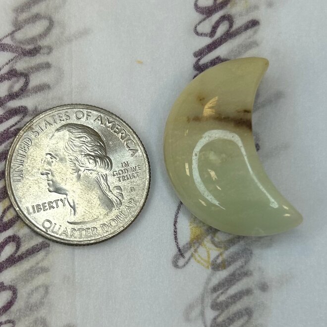 Amazonite Crescent Moon - Medium