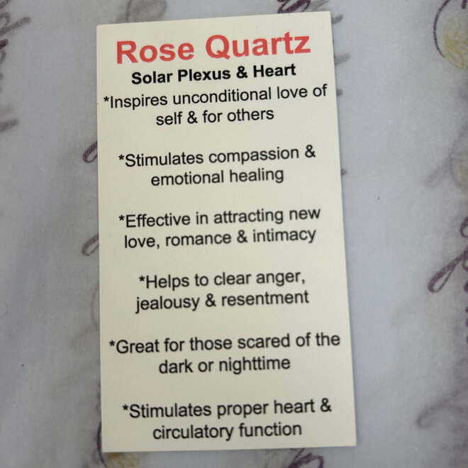 Rose Quartz Chip Tree of Life on 19'' Wax Cord