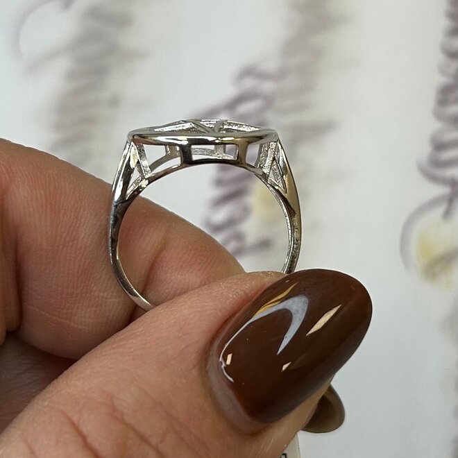 Pentacle Ring - Protection - Sterling Silver - Adjustable