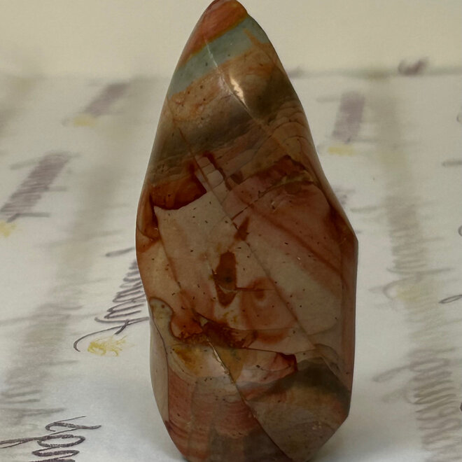 Desert Jasper Polychrome Jasper Flame 3'' - 3 oz