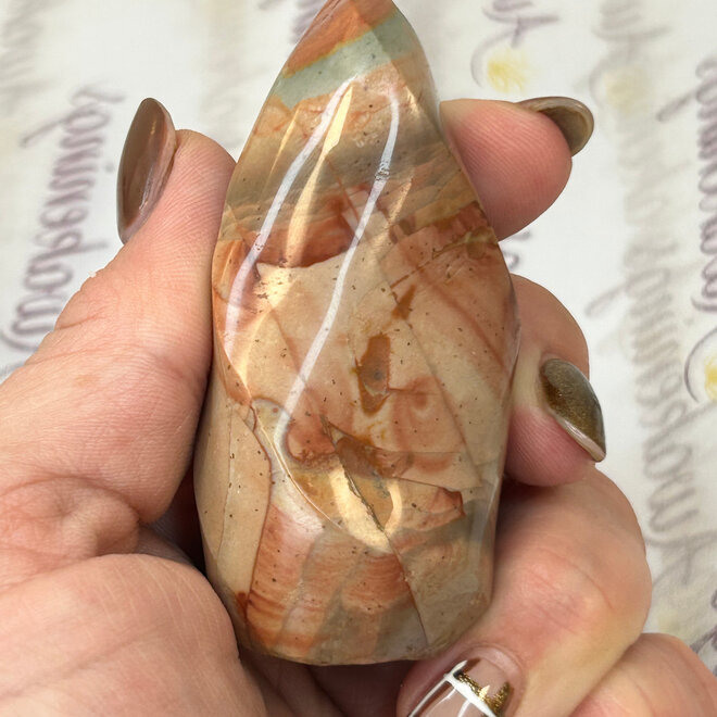 Desert Jasper Polychrome Jasper Flame 3'' - 3 oz