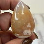 Flower Agate (Cherry Blossom) Rain Drop Large