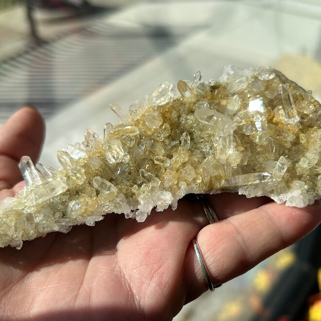 Clear Quartz Cluster Points Raw Specimen 5.5'' x 2''