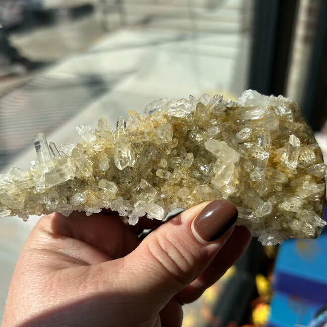 Clear Quartz Cluster Points Raw Specimen 5.5'' x 2''