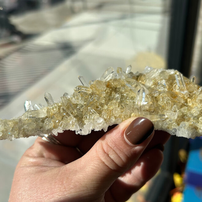 Clear Quartz Cluster Points Raw Specimen 5.5'' x 2''