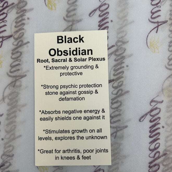 Natural Black Obsidian Panda 2''
