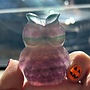Rainbow Fluorite Owl 2.5''
