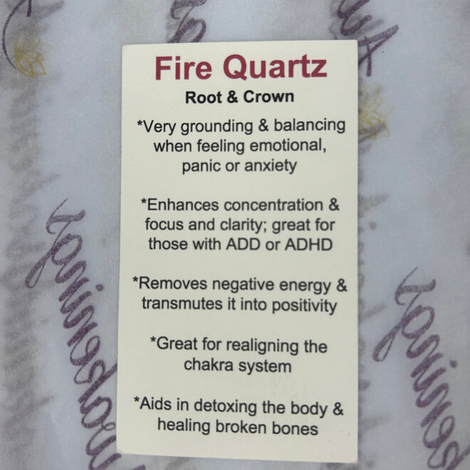 Fire Quartz (Red Hematoid) Generator Tower Point (AAA Grade ) - Medium (1.5-3")