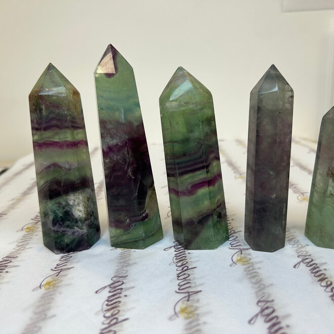 Rainbow Fluorite Tower/Generator - Large  4-6''