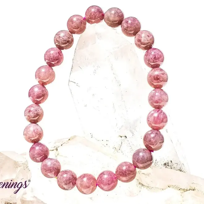 Purple Lavender Rose Quartz Bracelets - 7-8mm