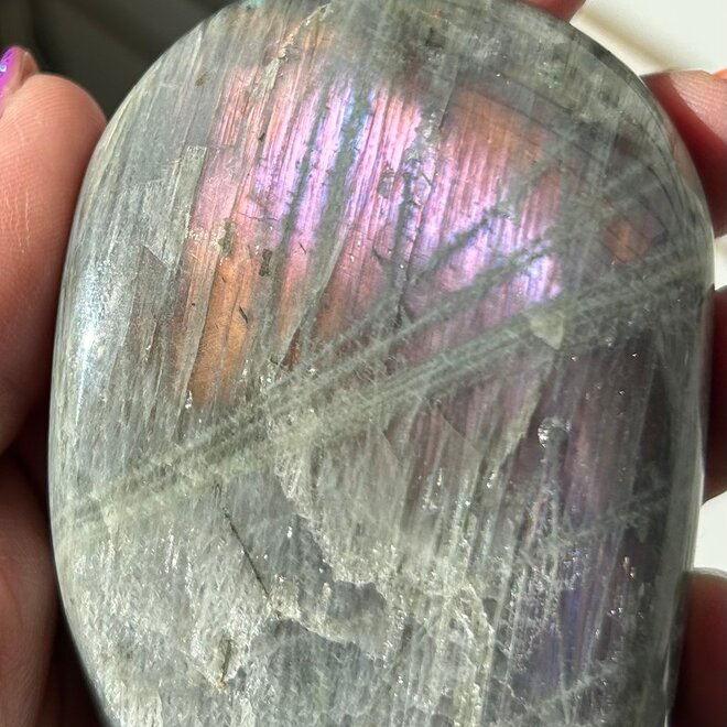 Purple Flash Labradorite Freeform 9.3 oz 3'' x 2.5'' x 1''