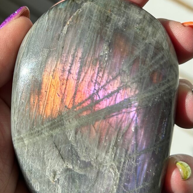 Purple Flash Labradorite Freeform 9.3 oz 3'' x 2.5'' x 1''