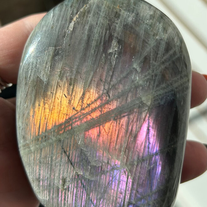 Purple Flash Labradorite Freeform 9.3 oz 3'' x 2.5'' x 1''