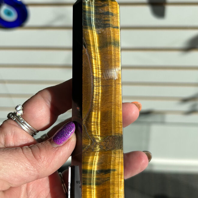 Gold Tigers Eye Towers Points Generators - Large (5-6")