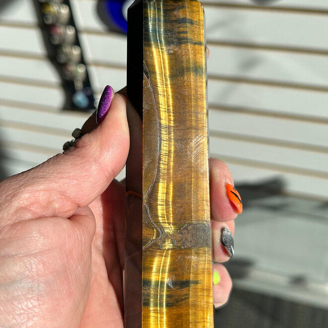 Gold Tigers Eye Towers Points Generators - Large (5-6")