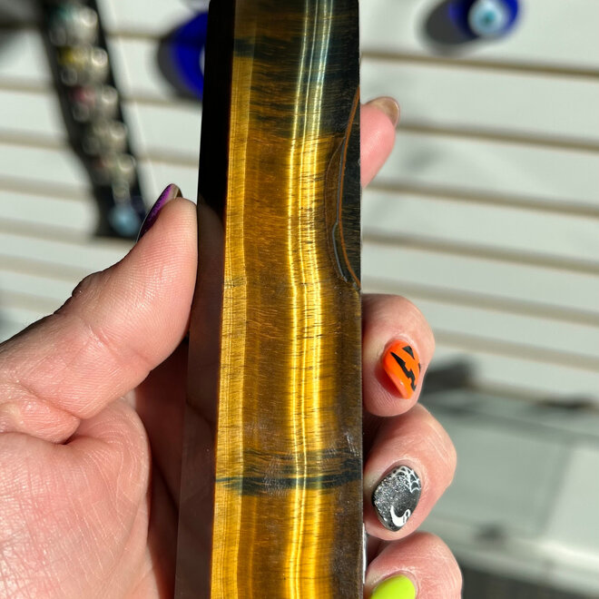 Gold Tigers Eye Towers Points Generators - Large (5-6")