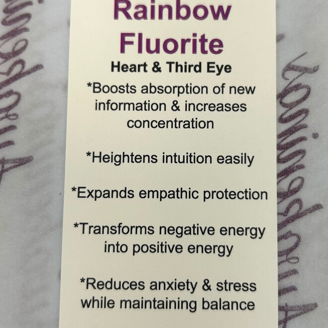 Rainbow Fluorite Palm Pillow Pocket Stone - Med - Large