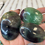 Rainbow Fluorite Palm Pillow Pocket Stone - XL Large