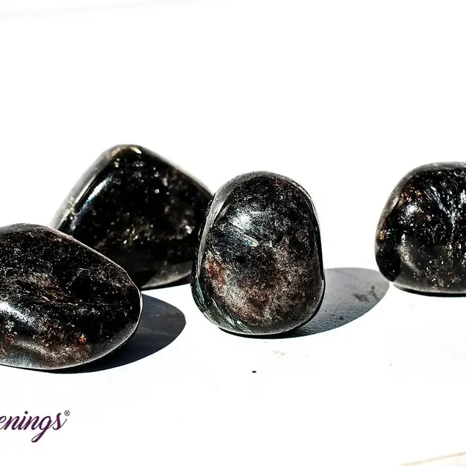 Arfvedsonite (Fireworks Stone) - Tumbled