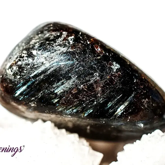 Arfvedsonite (Fireworks Stone) - Tumbled