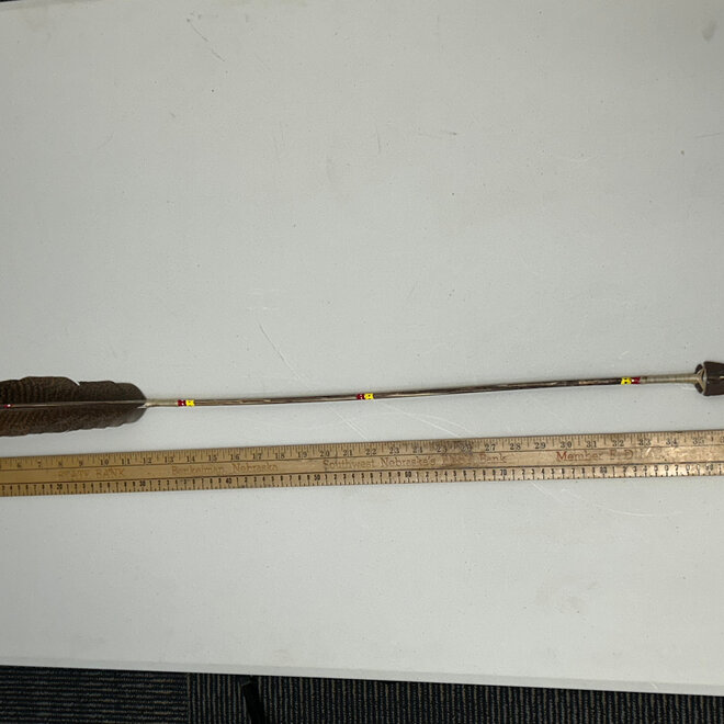 Authentic Replica, Local Hand Made, Native American Arrows. Turkey Feather,  Fancy Jasper Tip Long Draw - Decoration Only