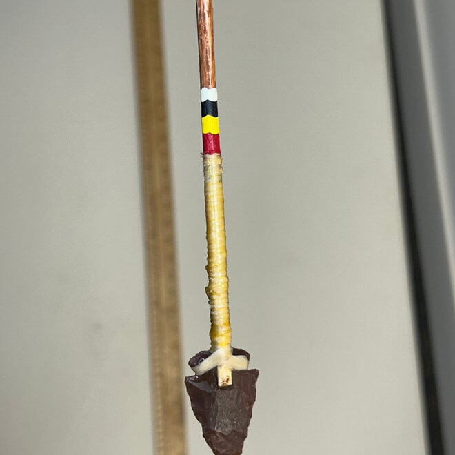 Authentic Replica, Hand Made, Native American Arrows. Turkey Feather,  Fancy Jasper Tip,  Short Draw