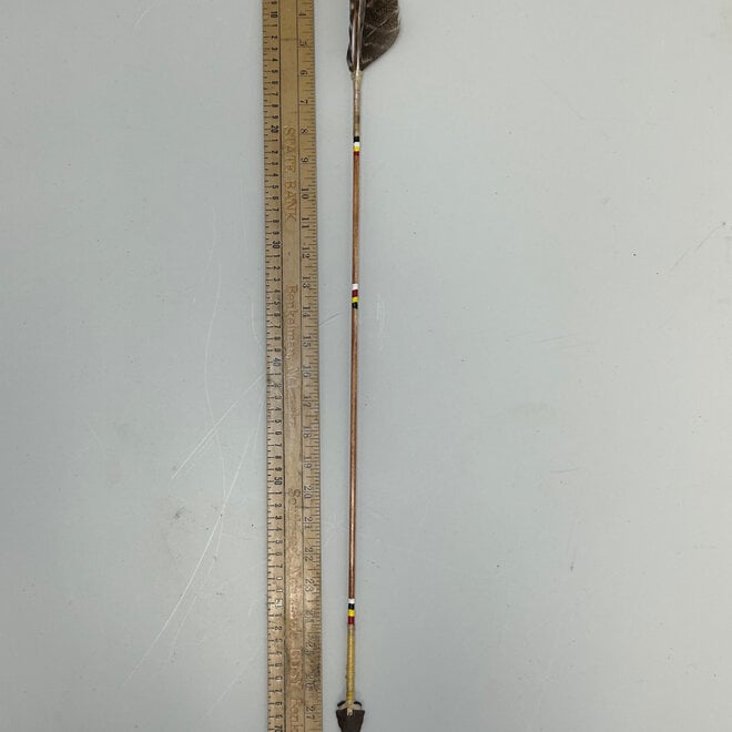 Authentic Replica, Hand Made, Native American Arrows. Turkey Feather,  Fancy Jasper Tip,  Short Draw