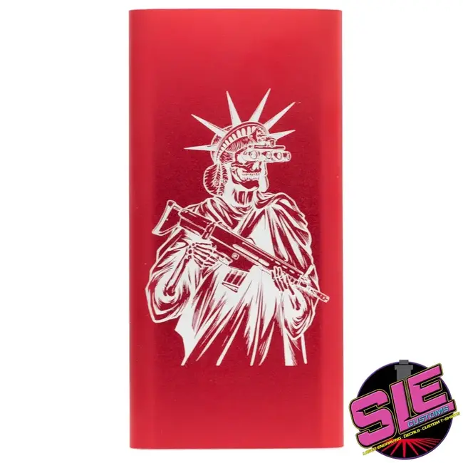 SLE Customs Pro 2A Engraved Power Bank & Wireless Charger Red