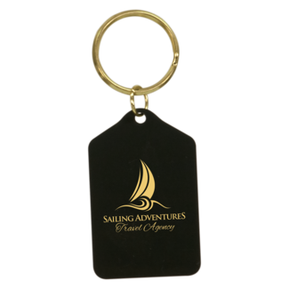 SLE Customs Black Tablet Brass Keychain