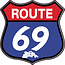 Route 69 Decal - Playful & Provocative, Standard/Distressed Finish
