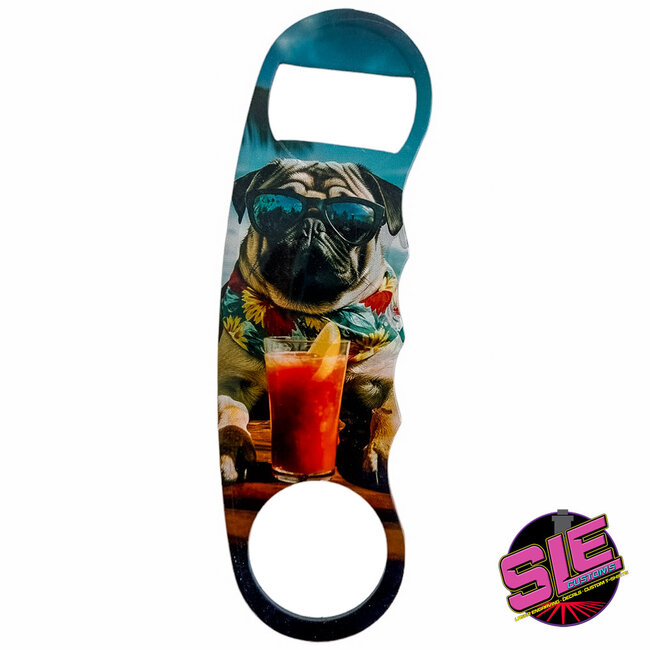 Cool Canine Bottle Opener - Dog in Sunglasses & Hawaiian Shirt