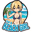 Anime Beach Girl Decal – Vibrant & Bold Colors, Durable Viny