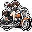 Anime Girl Motorcycle Decal