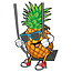 Swinging Pineapple Decal - Vibrant, Fun  Sticker