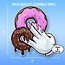 The Shocker Doughnut Decal - Humorous Food-Themed Sticker, Over 5" Tall