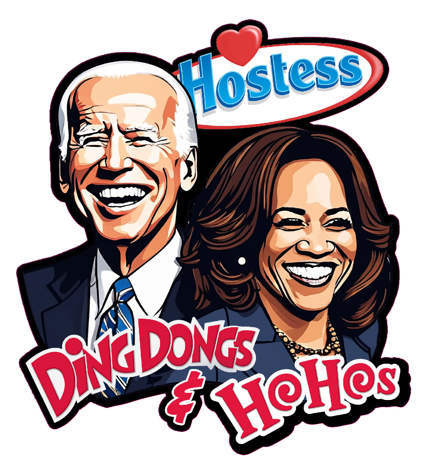 Joe And Kamala Ding Dongs And Ho Hos Political Decal 525 Sle Customs 