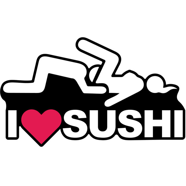 "I Love Sushi" Sticker - A Saucy Favorite