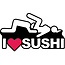 "I Love Sushi" Sticker - A Saucy Favorite