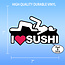 "I Love Sushi" Sticker - A Saucy Favorite