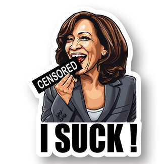 Kamala Harris "I Suck" Funny Political Sticker