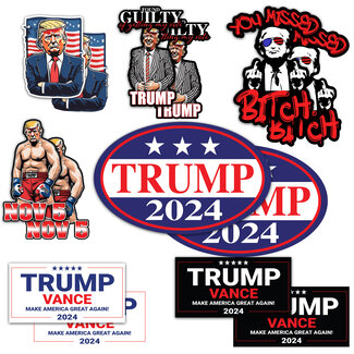 SLE Customs Trump Vance 2024 Sticker Pack - 14 Limited Edition Decals