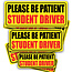 SLE Customs Please Be Patient  Student Driver Sticker Pack - 6 Bright Decals, 3 Sizes