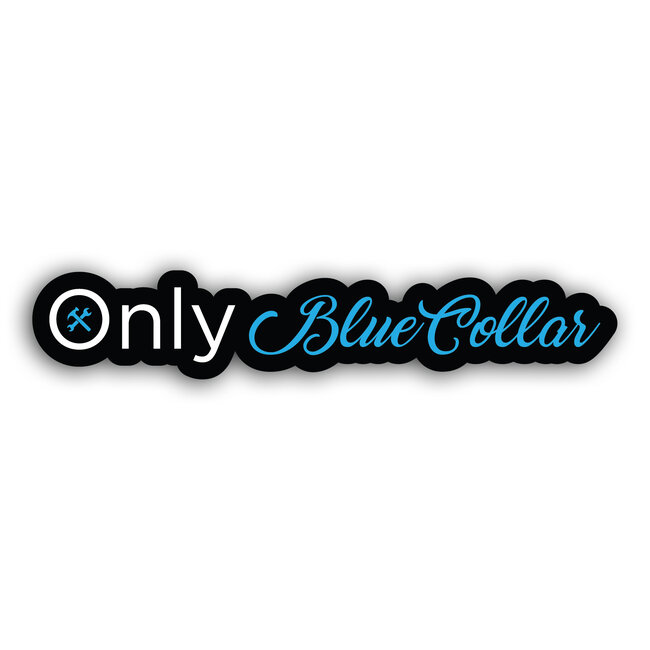 SLE Customs Only Blue Collar Sticker - 6" Durable Vinyl Decal