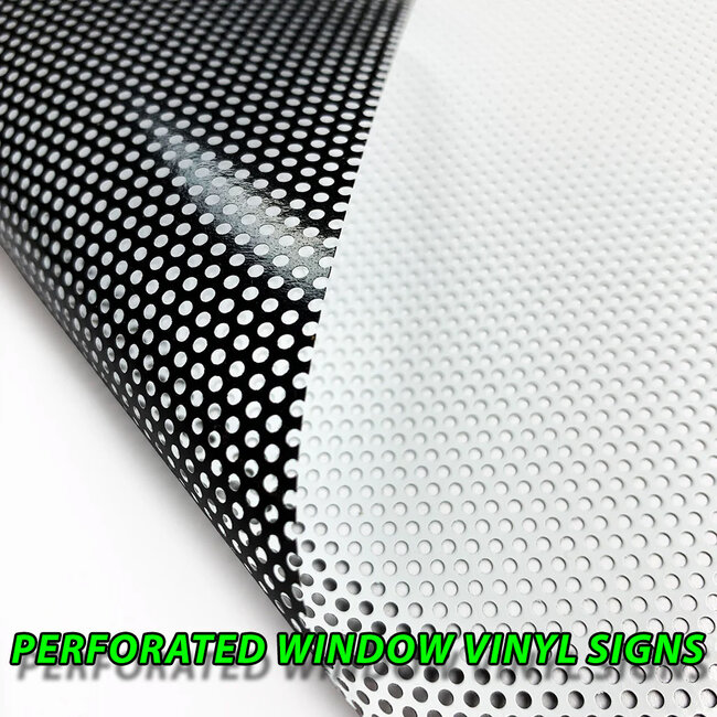 Custom Perforated Window Vinyl Signs - One Way Vision, USA Made