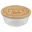 44oz Round Glass Container with Bamboo Lid - Custom Engraving or Full-Color Printing