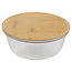 44oz Round Glass Container with Bamboo Lid - Custom Engraving or Full-Color Printing