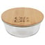 32oz Round Glass Container with Bamboo Lid - Custom Engraving or Full-Color Printing