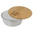 32oz Round Glass Container with Bamboo Lid - Custom Engraving or Full-Color Printing