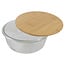 21oz Round Glass Container with Bamboo Lid - Custom Engraving or Full-Color Printing